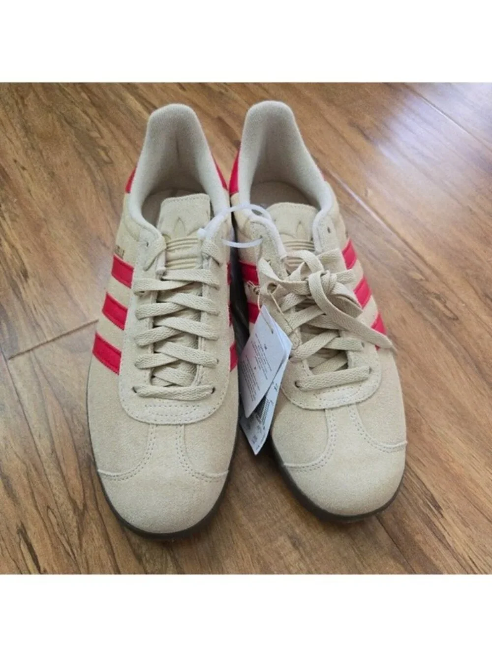 Adidas Suede Gazelle  JH5393 Men 8.5 Tan And Red New No Box 0826